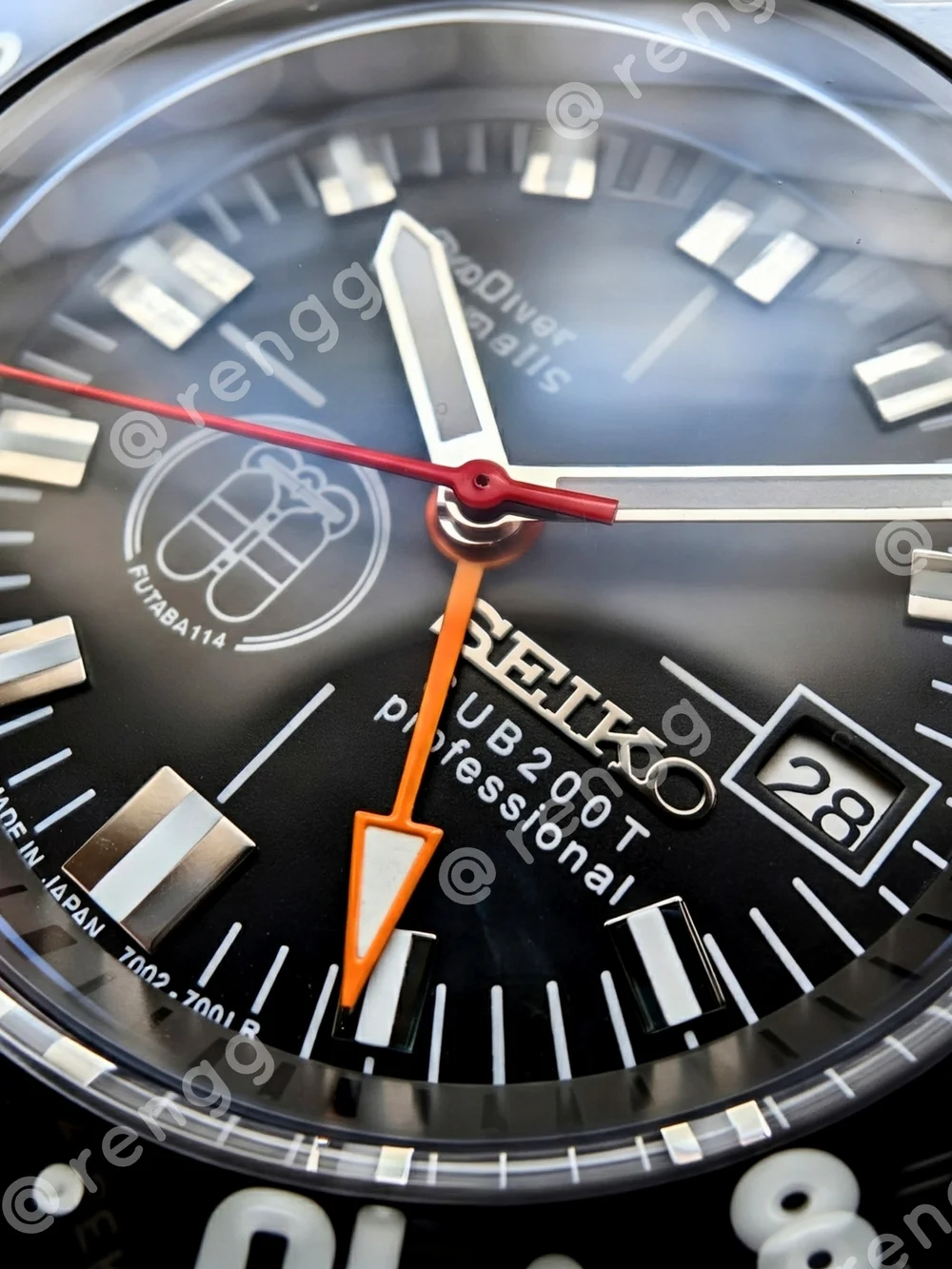 47mm Titanium GMT Tuna Seiko ProDiver Automatic Black Men's Mod Watch Sapphire